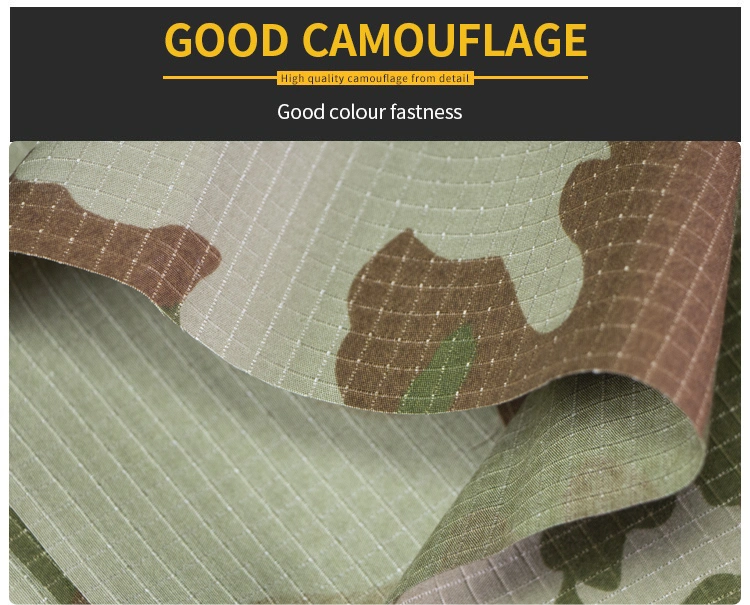 Good Quality Three Color Camouflage Polyester Camo Ripstop Fabric Wholesale Camouflage Printed Ripstop Fabric