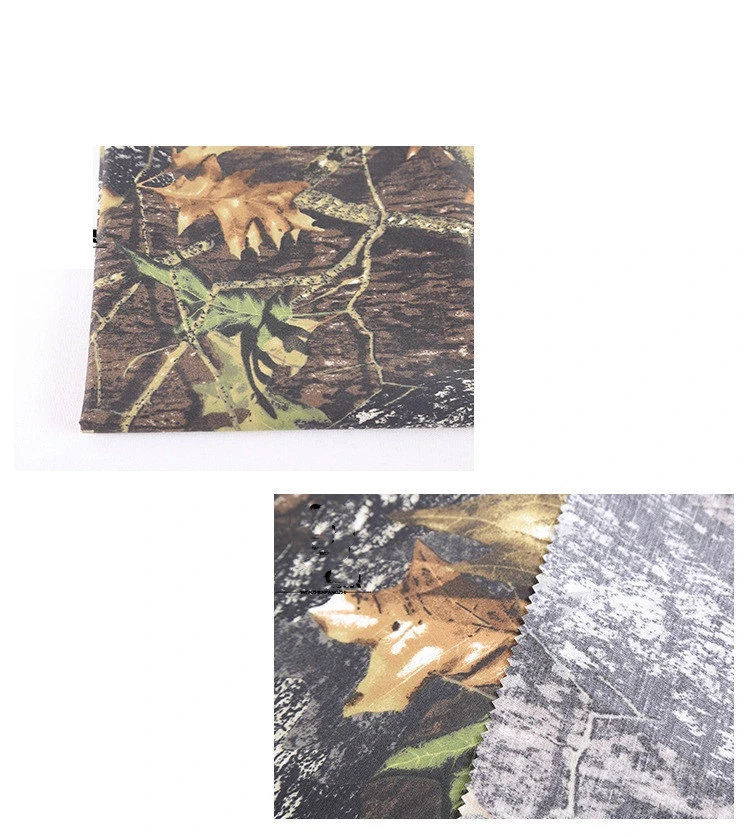 Manufacturer Direct Selling Outdoor Hat Polyester Cotton Interwoven Tree Camouflage Yarn Card Cloth in Stock