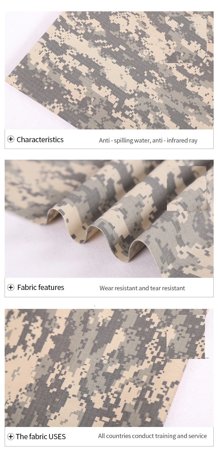 Military Polyester Mixed Cotton Digital Camouflage Fabric for Clothing Waterproof Camouflage Fabric