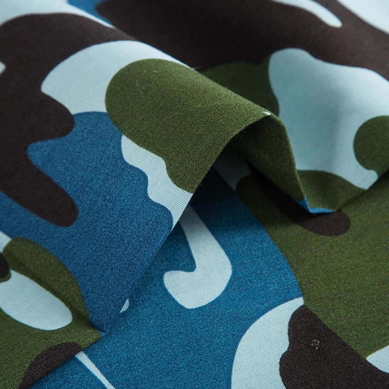 Tc 80/20 Textile Rolls Print Twill Olive Green Jungle Camouflage Greta Camo Fabric for Pants