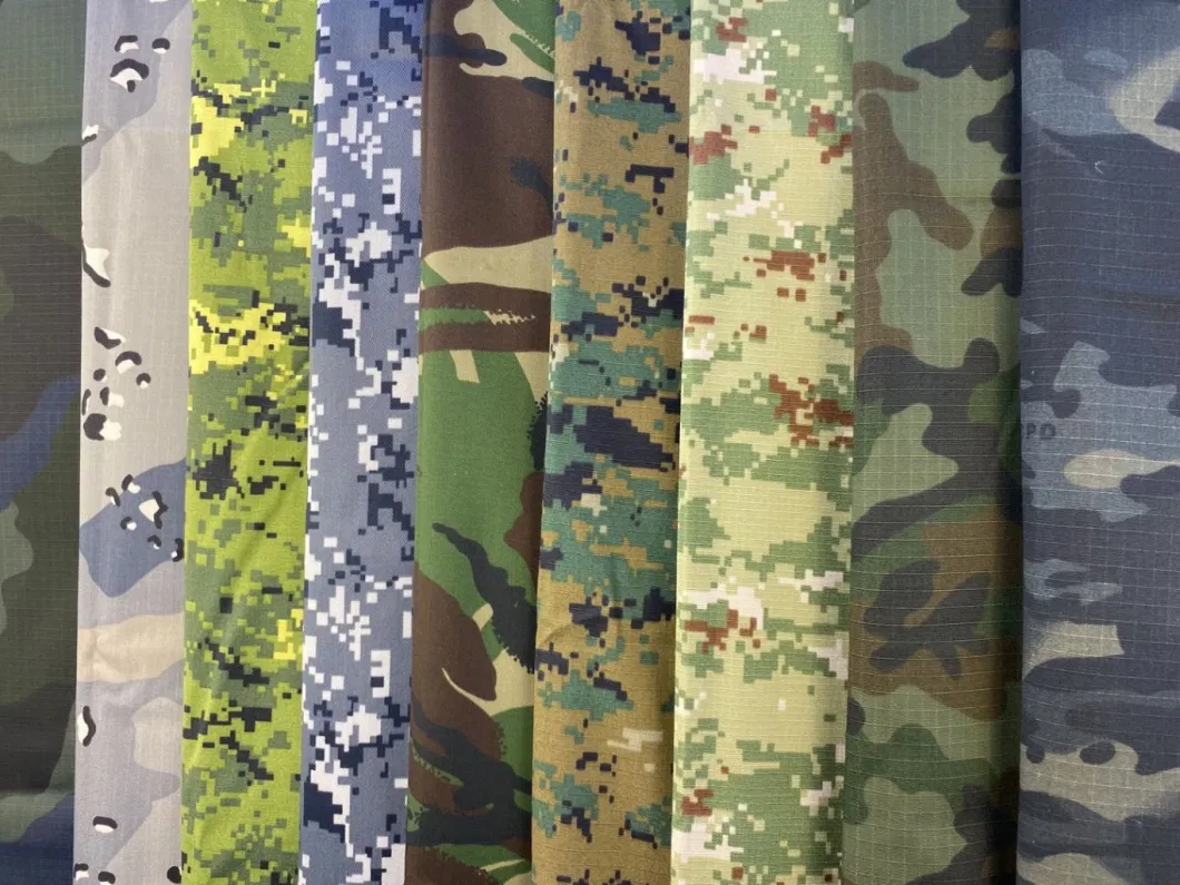 Ripstop Tc Camo Printed Fabric Poly Cotton Uniform Military Fabric Polyester/Cotton Printing Fabric
