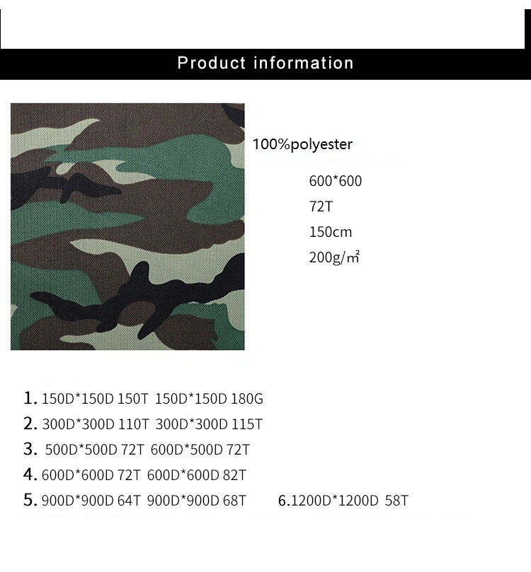 Manufacturer Direct Sales 600d Jungle Waterproof Coating Camouflage Oxford Luggage Cloth Bulletproof Clothing Spot Wholesale
