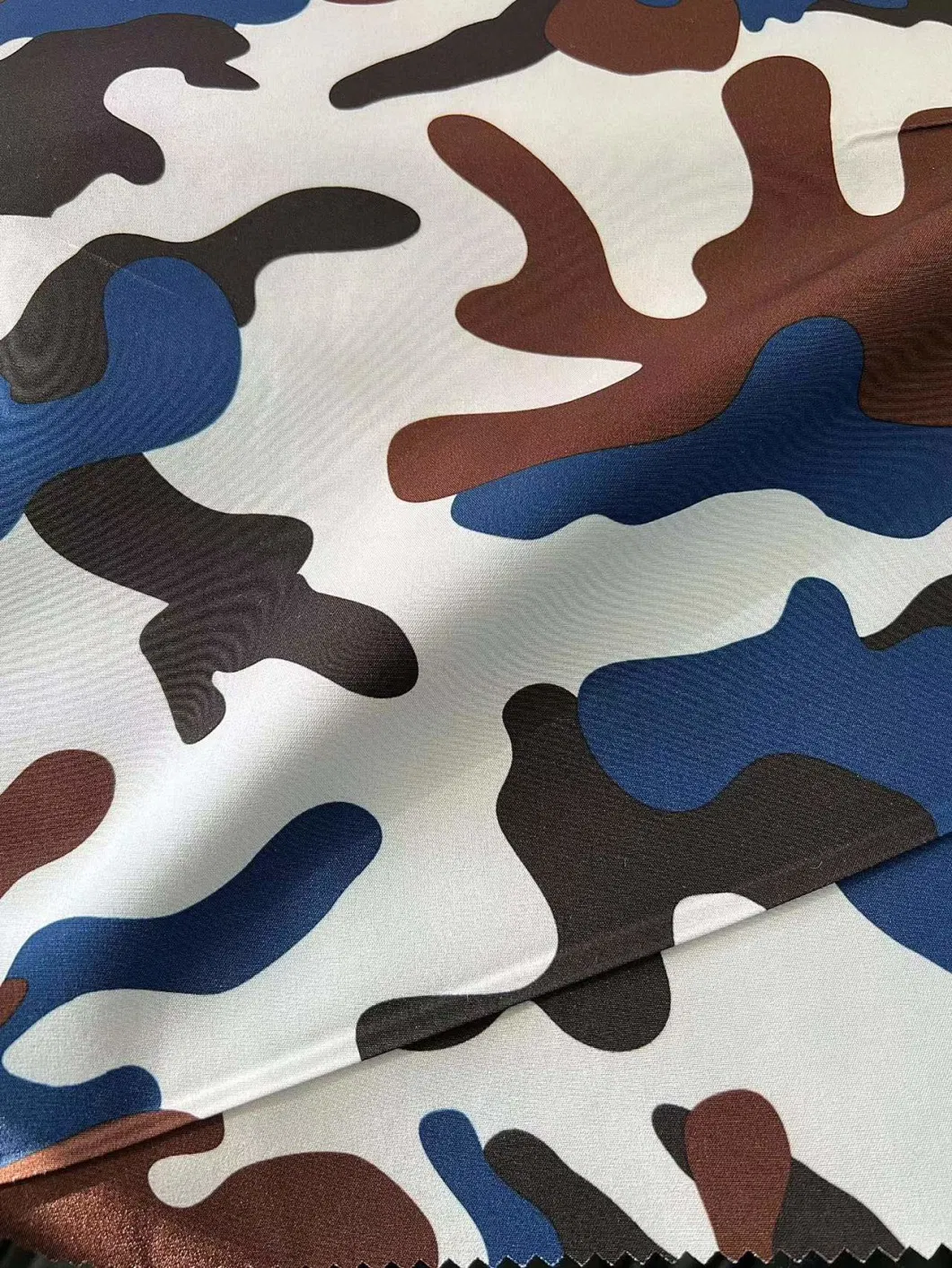 Recycled Polyester 4-Way Elastic TPU Bonding Camouflage Printed Soft Shell Outwear Fabric